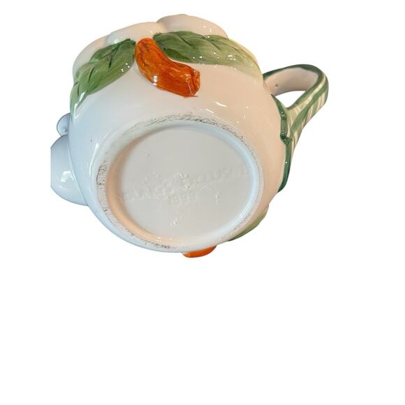 Youngs' Magnolia Teapot Green and Yellow with Bow Teapot Vintage 90s Cottage - Picture 6 of 7